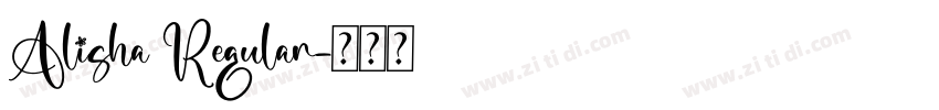 Alisha Regular字体转换